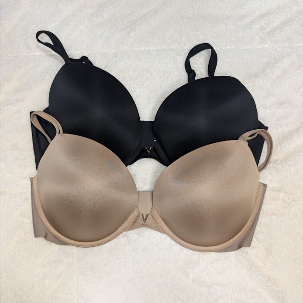 Victoria's Secret Sexy Illusions Side Smoothing Push Up Bras Size 38D Set of 2